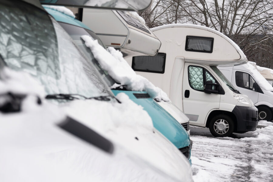 motorhome in winter